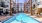 a pool in a courtyard
