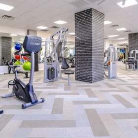 gym with exercise equipment