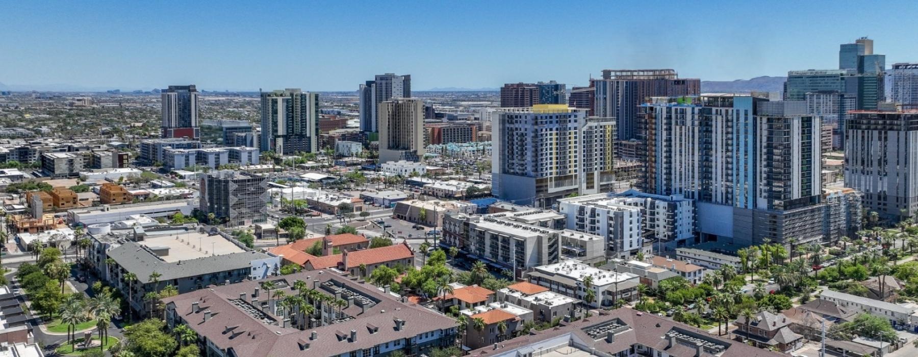 a large city with many buildings